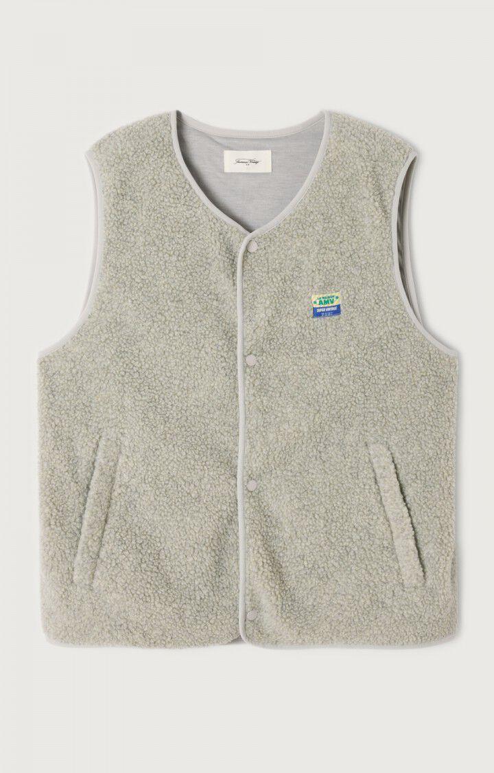 American Vintage Hoktown Teddyfleece Weste Polar Chine Meliert Herren hellgrau